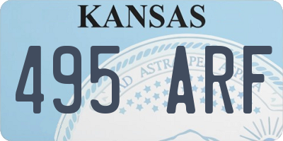 KS license plate 495ARF