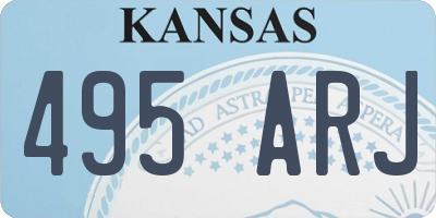 KS license plate 495ARJ
