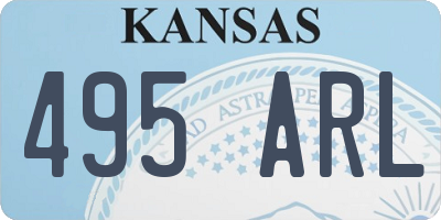 KS license plate 495ARL
