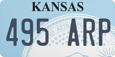 KS license plate 495ARP