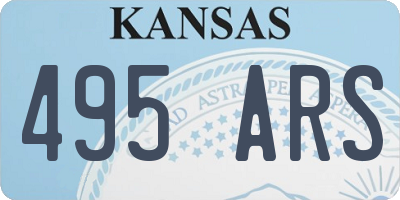 KS license plate 495ARS