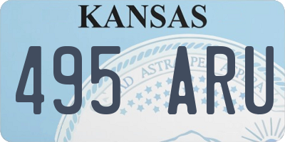 KS license plate 495ARU