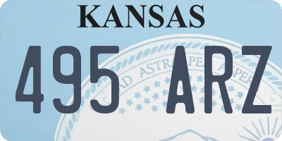 KS license plate 495ARZ