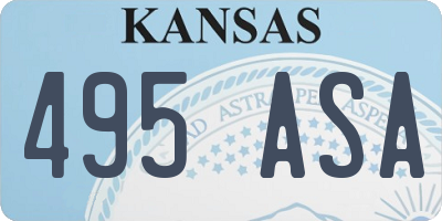 KS license plate 495ASA