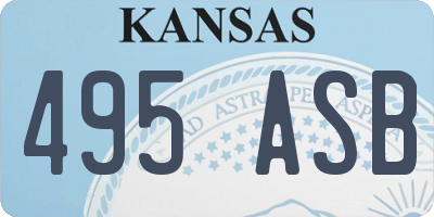 KS license plate 495ASB