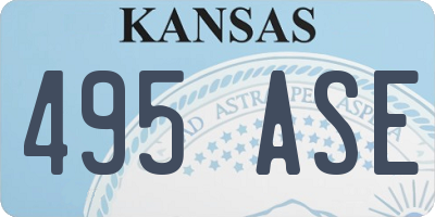 KS license plate 495ASE