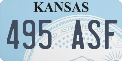 KS license plate 495ASF