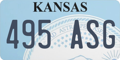 KS license plate 495ASG