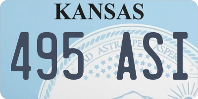 KS license plate 495ASI