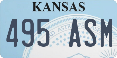 KS license plate 495ASM