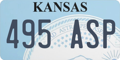 KS license plate 495ASP