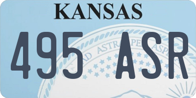 KS license plate 495ASR