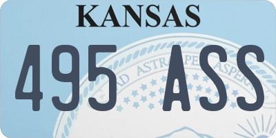 KS license plate 495ASS