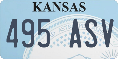 KS license plate 495ASV