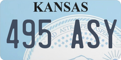 KS license plate 495ASY