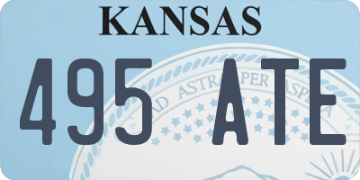 KS license plate 495ATE