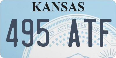KS license plate 495ATF