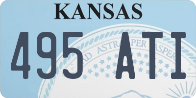 KS license plate 495ATI