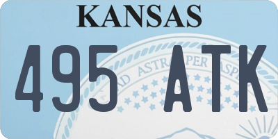 KS license plate 495ATK