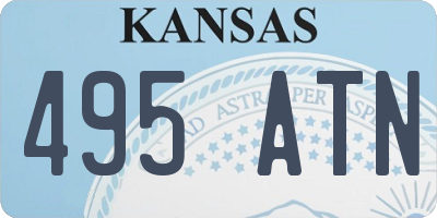 KS license plate 495ATN