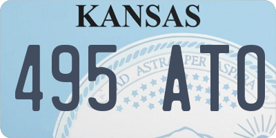 KS license plate 495ATO