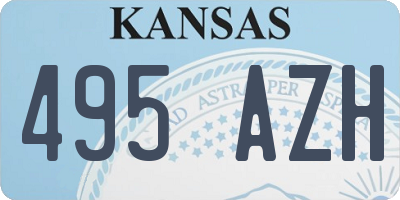 KS license plate 495AZH