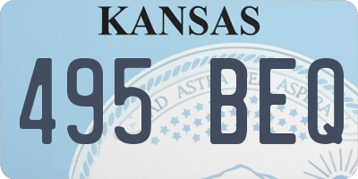 KS license plate 495BEQ