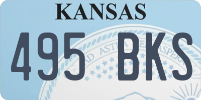 KS license plate 495BKS