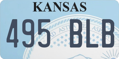 KS license plate 495BLB
