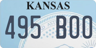 KS license plate 495BOO