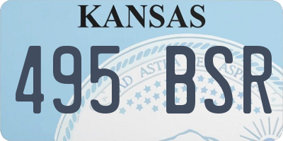 KS license plate 495BSR