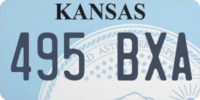 KS license plate 495BXA