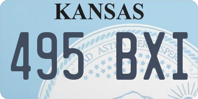 KS license plate 495BXI
