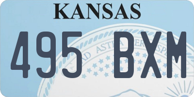KS license plate 495BXM