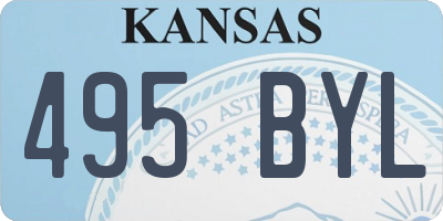 KS license plate 495BYL