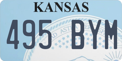 KS license plate 495BYM