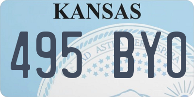 KS license plate 495BYO