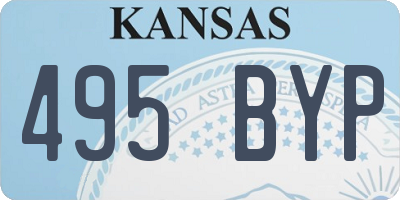 KS license plate 495BYP