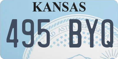KS license plate 495BYQ