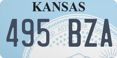 KS license plate 495BZA