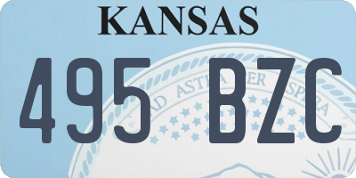 KS license plate 495BZC
