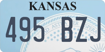 KS license plate 495BZJ