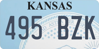 KS license plate 495BZK