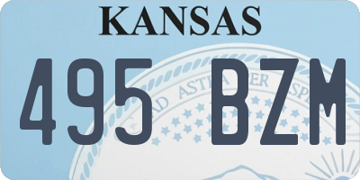 KS license plate 495BZM