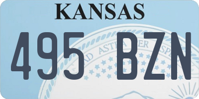 KS license plate 495BZN