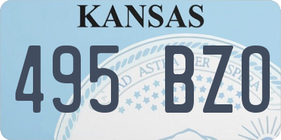 KS license plate 495BZO
