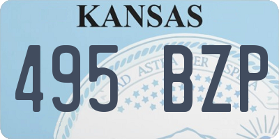 KS license plate 495BZP