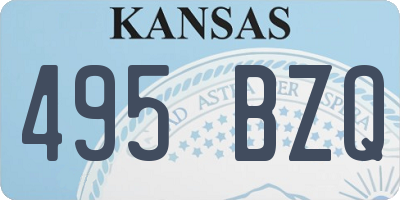 KS license plate 495BZQ