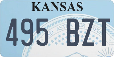 KS license plate 495BZT
