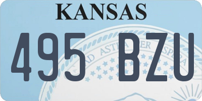 KS license plate 495BZU